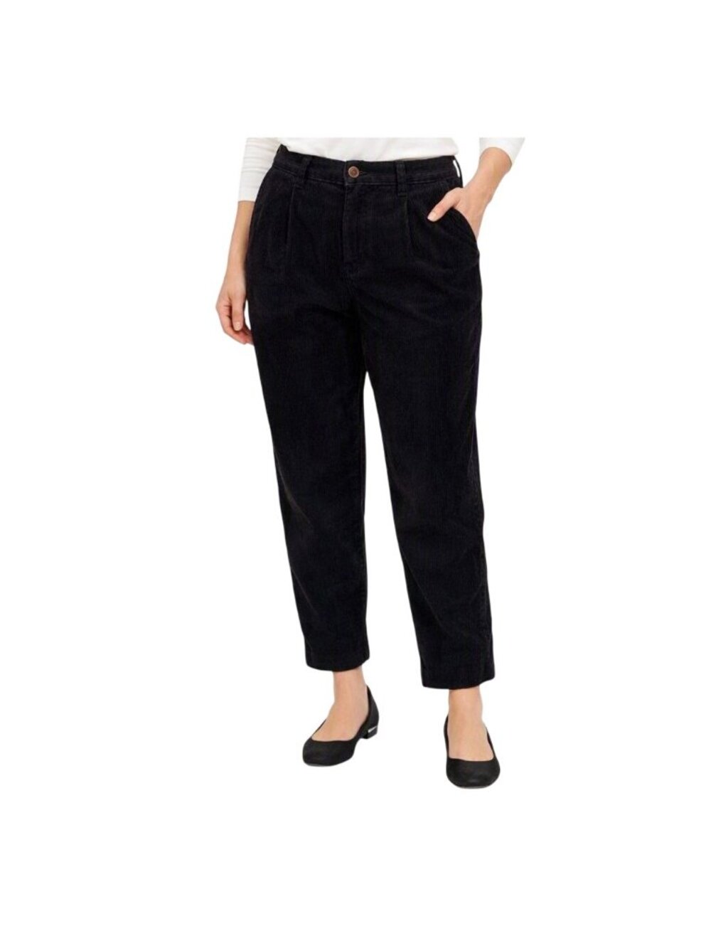 Eddie Bauer Petite 18 Corduroy Pants Women’s Brown/Black 100 Percent Cotton